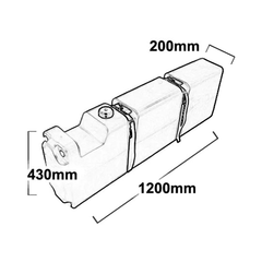 65L Long Diesel Tank + Mounting Kit for Caravans / Camper Trailers / 4x4's-Off Grid Living Supplies Australia
