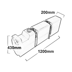 65L Polyethylene Long Water Tank + Pump for Caravans / Camper Trailers-Off Grid Living Supplies Australia