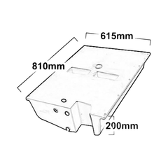 70L Polyethylene Underbody Water Tank for Caravans / Camper Trailers-Off Grid Living Supplies Australia