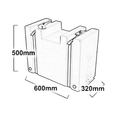 75L Polyethylene Upright Water Tank + Mounting Kit & Pump for Caravans / Camper Trailers-Off Grid Living Supplies Australia