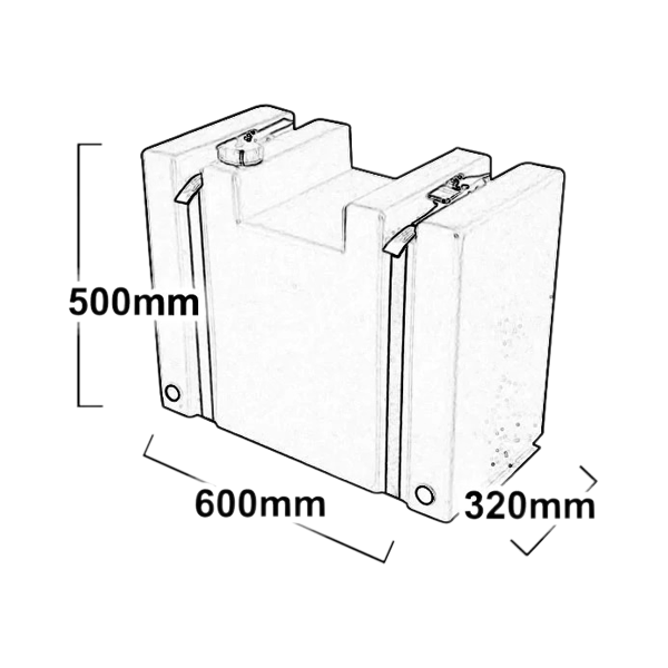 75L Polyethylene Upright Water Tank for Caravans / Camper Trailers Love My Caravan