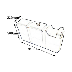 80L Polyethylene Long Water Tank + Pump for Caravans / Camper Trailers-Off Grid Living Supplies Australia