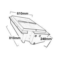 85L Polyethylene Underbody Water Tank + Pump for Caravans / Camper Trailers-Off Grid Living Supplies Australia