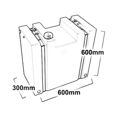 90L Upright Diesel Tank + Mounting Kit for Caravans / Camper Trailers / 4x4's-Off Grid Living Supplies Australia