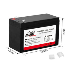 9AH 12V Heavy Duty Maintenance Free AGM Deep Cycle Battery-Off Grid Living Supplies Australia