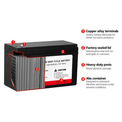 9AH 12V Heavy Duty Maintenance Free AGM Deep Cycle Battery-Off Grid Living Supplies Australia