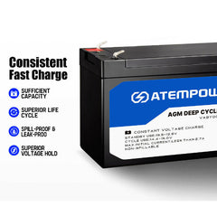 9AH 12V SLA Maintenance Free Low Discharge Rate AGM Deep Cycle Battery-Off Grid Living Supplies Australia