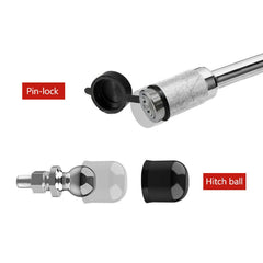 Adjustable Tow Hitch Ball Mount + Hitch Lock for Caravans / Trailer - 6000lbs Capacity-Off Grid Living Supplies Australia