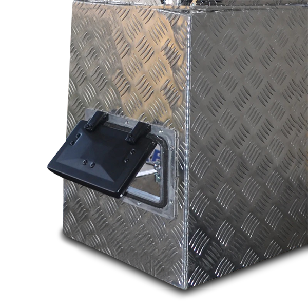 Aluminium Generator Box + Hatch & Vent - 610mm 400mm x 500mm Love My Caravan