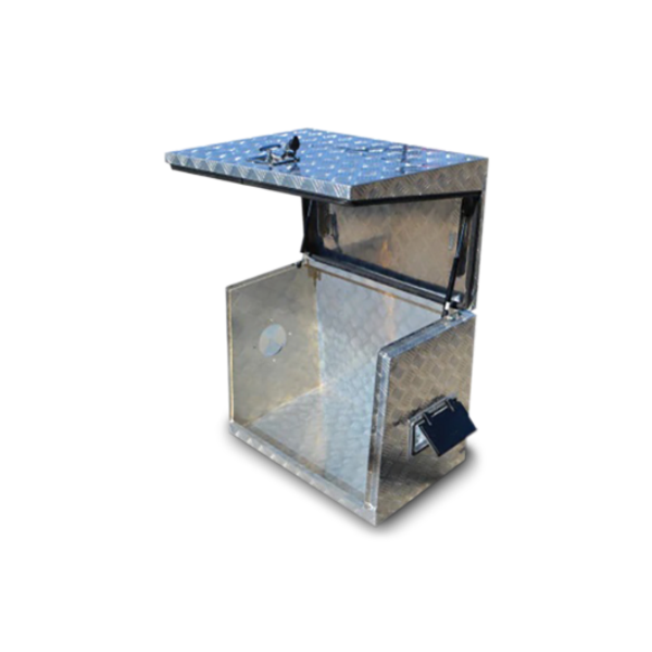 Aluminium Generator Box + Hatch & Vent - 610mm 400mm x 500mm Love My Caravan