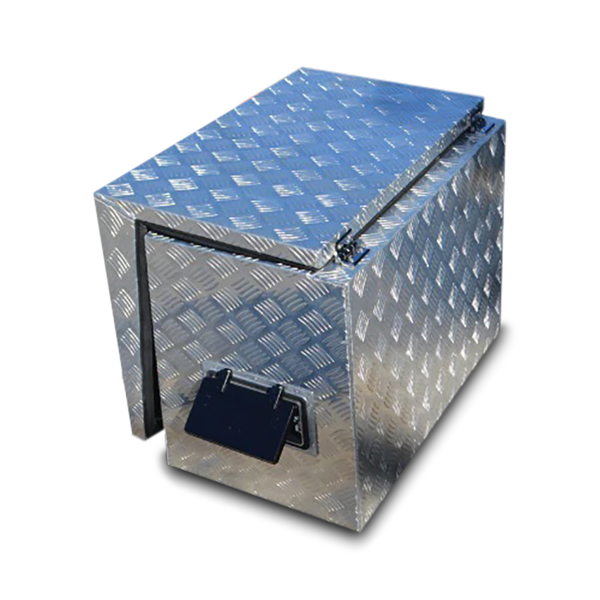 Aluminium Generator Box + Hatch & Vent - 610mm 400mm x 500mm Love My Caravan