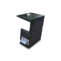 Aluminium Generator Box + Hatch & Vent in Black - 610mm 400mm x 500mm Love My Caravan