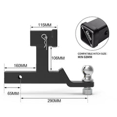 Dual Tow Hitch Ball Mount for 4x4's - 5000lbs Capacity-Off Grid Living Supplies Australia