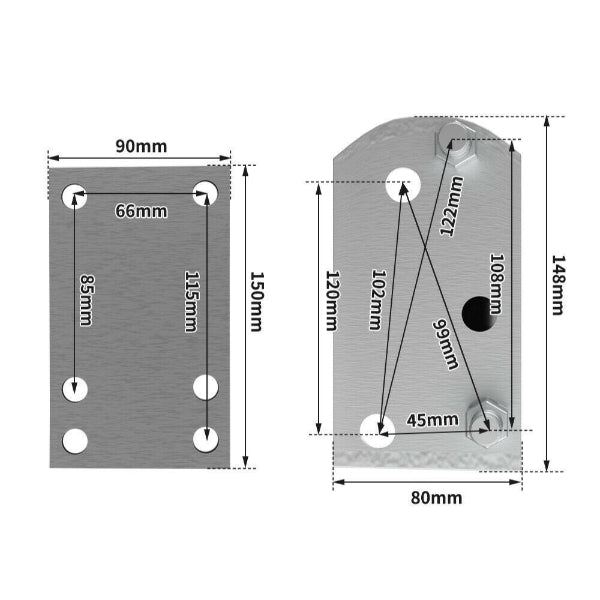 Heavy Duty Spare Wheel Carrier Bracket for Caravans / Trailers Love My Caravan