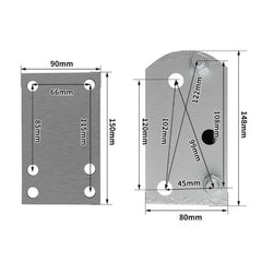 Heavy Duty Spare Wheel Carrier Bracket for Caravans / Trailers Love My Caravan
