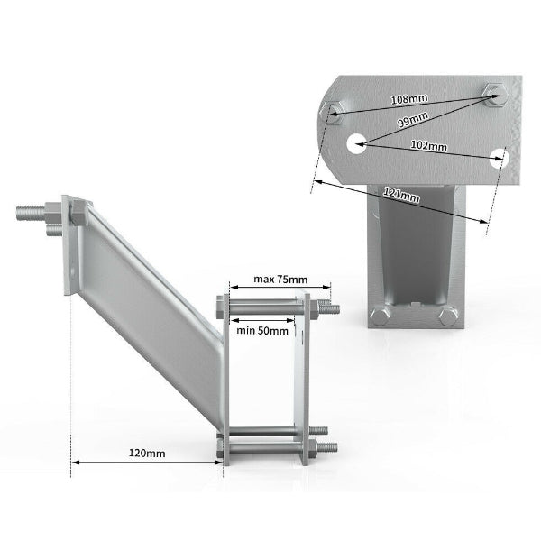 Heavy Duty Spare Wheel Carrier Bracket for Caravans / Trailers Love My Caravan