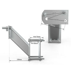 Heavy Duty Spare Wheel Carrier Bracket for Caravans / Trailers Love My Caravan