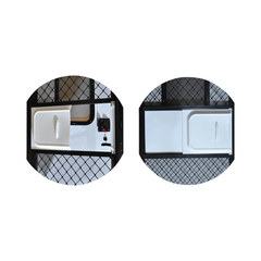 Left Hinged Teardrop Door + Fly Screen & Security Door for Caravans - 650mm x 1100mm-Off Grid Living Supplies Australia
