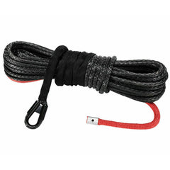 Recovery Tow Braided Winch Rope in Black - 10mm x 30m-Off Grid Living Supplies Australia