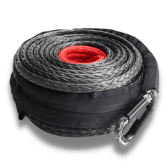 Recovery Tow Braided Winch Rope in Black - 10mm x 30m-Off Grid Living Supplies Australia