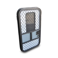 Right Hinged Teardrop Door + Fly Screen & Security Door for Caravans - 650mm x 1100mm-Off Grid Living Supplies Australia