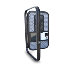 Right Hinged Teardrop Door + Fly Screen & Security Door for Caravans - 650mm x 1100mm-Off Grid Living Supplies Australia