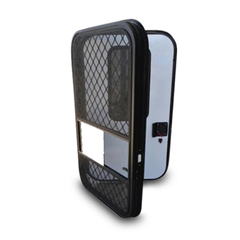 Right Hinged Teardrop Door + Fly Screen & Security Door for Caravans - 650mm x 1100mm-Off Grid Living Supplies Australia