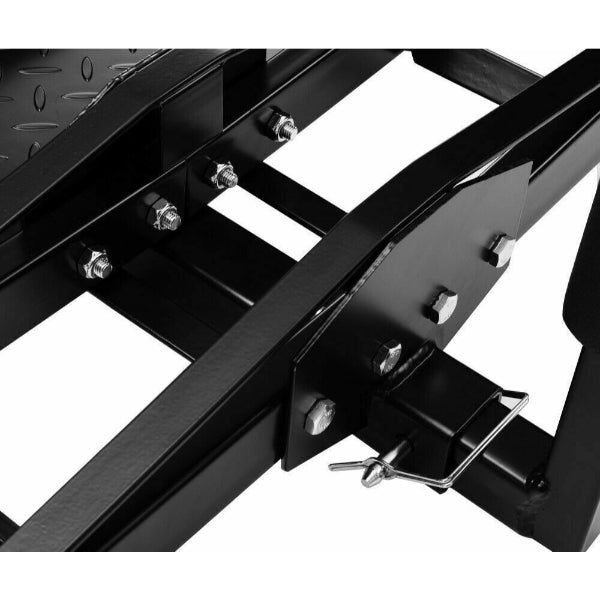 Steel Motorcycle Carrier for Cars with 2” Hitch Receiver + Padded Arm Love My Caravan