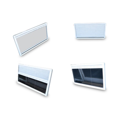 Tinted Double Acrylic Borderless Glazed Pop Out Window for Caravans - 1100mm x 450mm-Off Grid Living Supplies Australia