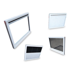 Tinted Double Acrylic Borderless Glazed Pop Out Window for Caravans - 600mm x 500mm-Off Grid Living Supplies Australia